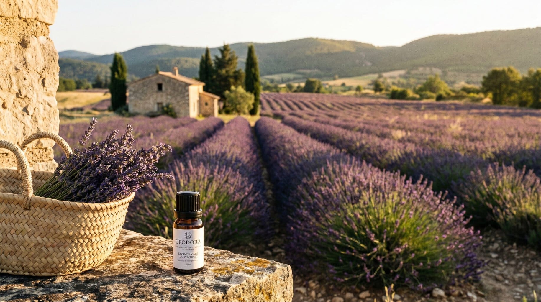 Champ de lavande en Provence — terroir de la capitale mondiale du parfum — terroir de la capitale mondiale du parfum